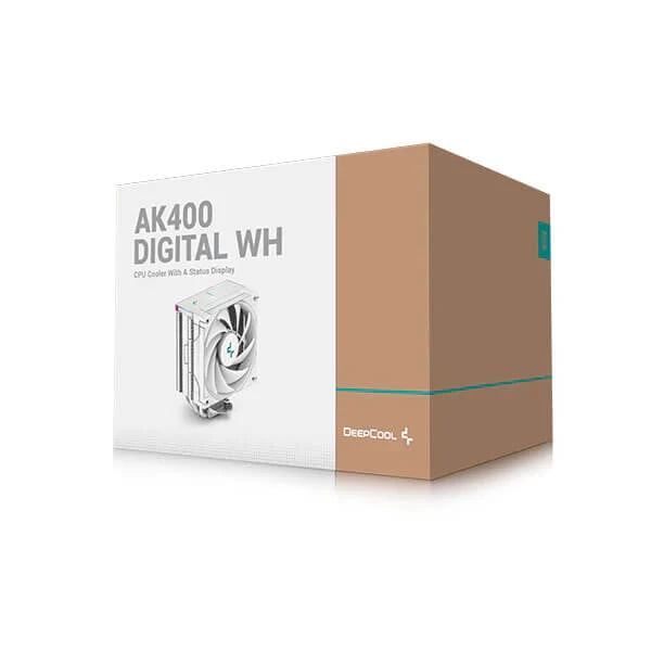 Deepcool AK400 Digital WH 120mm CPU Air Cooler with ARGB LED Strips (R
