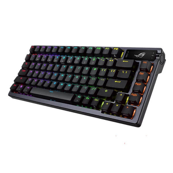 ASUS ROG Azoth 75 Wireless DIY Custom Gaming Keyboard, OLED display,  Gasket-Mount, Three-Layer Dampening, Hot-Swappable Pre-lubed ROG NX Red  Switches